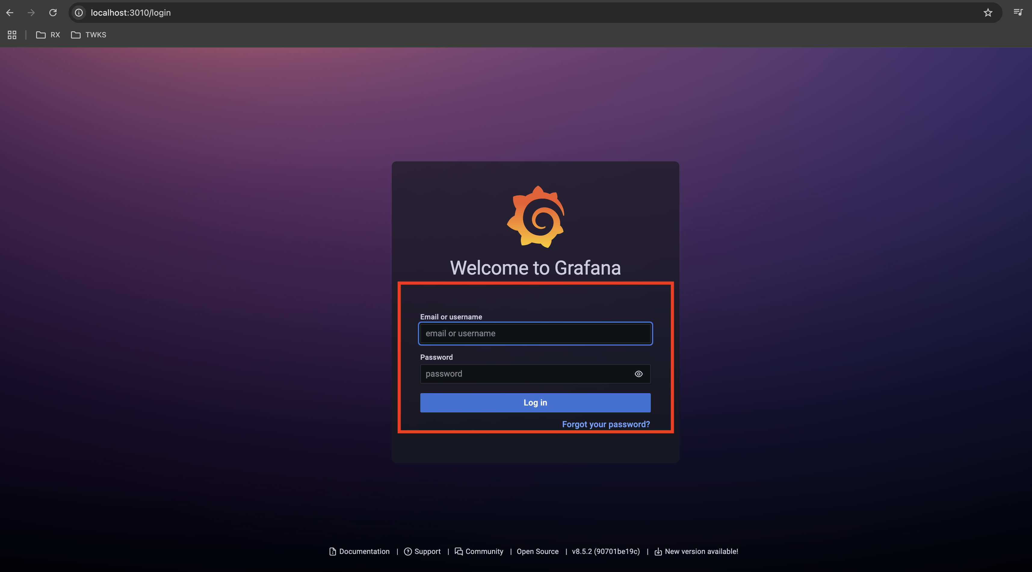 Grafana Login